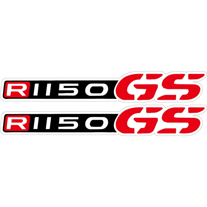 Bmw R 1150 Gs Black And Red Stickers Decals x2 - DecalsHouse