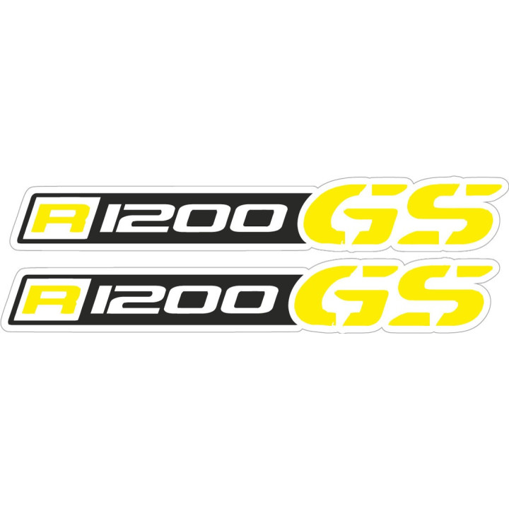 Bmw R 1200 Gs Black And Yellow Stickers Decals x2 - DecalsHouse
