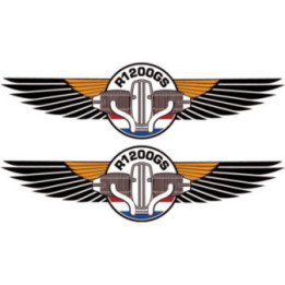 Bmw R 1200 Gs Wings Badge [Converted] Stickers Decals x2 - DecalsHouse