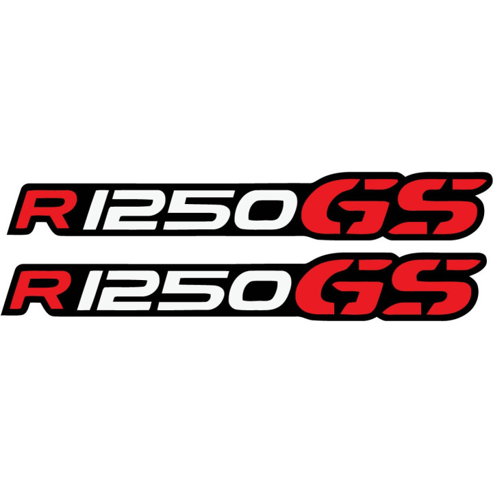 Bmw R 1250 Gs Black And Red Style 2 [Converted] Stickers Decals x2 - DecalsHouse