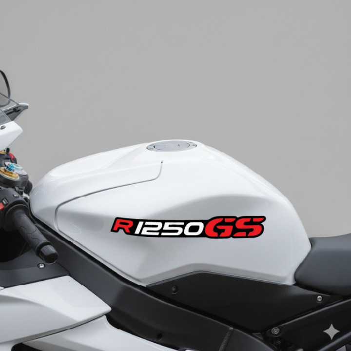 Bmw R 1250 Gs Black And Red Style 2 [Converted] Stickers Decals x2 - DecalsHouse