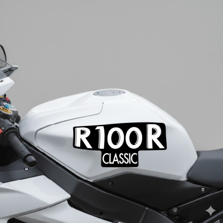 Bmw R100 R Black And White Stickers Decals x2 - DecalsHouse