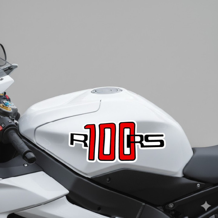 Bmw R100 Rs Black And Red Stickers Decals x2 - DecalsHouse