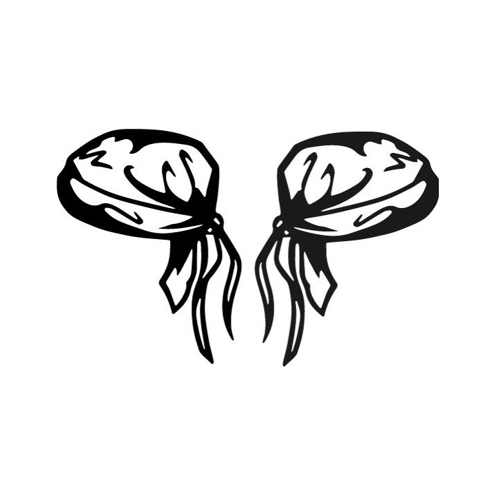 Bandana Du-Rag Head Wrap Stickers – Street Style (2-Pack)
