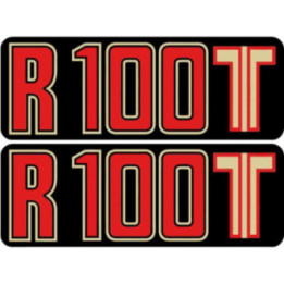 Bmw R100 T Black And Red Stickers Decals x2 - DecalsHouse