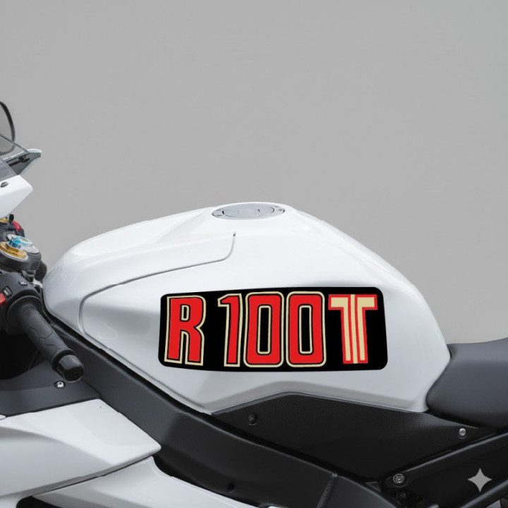 Bmw R100 T Black And Red Stickers Decals x2 - DecalsHouse