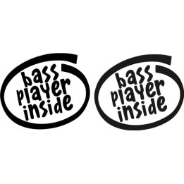 Bass Player Inside Stickers – Musician Decals (2-Pack)