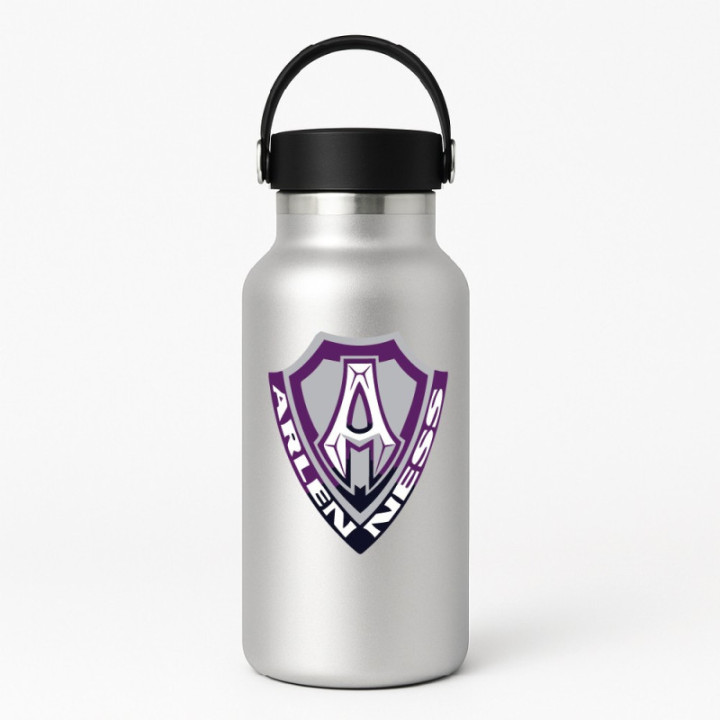 Arlen Ness Logo Purple Stickers Decals 2x - DecalsHouse