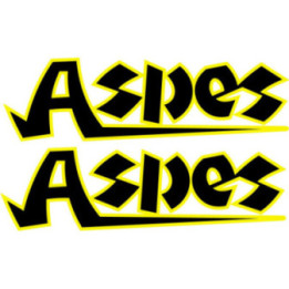 Aspes Logo Yellow Stickers Decals 2x - DecalsHouse