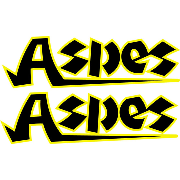 Aspes Logo Yellow Stickers Decals 2x - DecalsHouse
