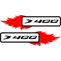Bajaj Dominar 400 With Flames Stickers Decals 2x - DecalsHouse
