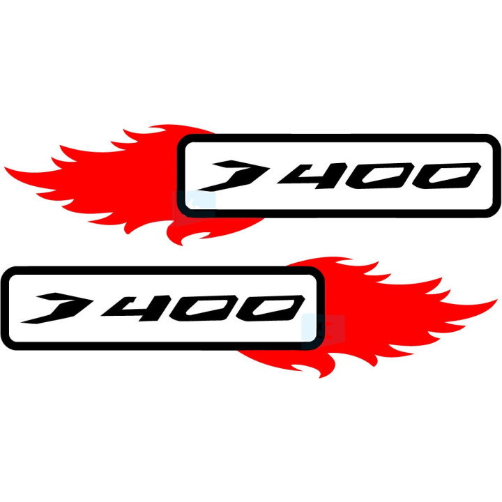 Bajaj Dominar 400 With Flames Stickers Decals 2x - DecalsHouse