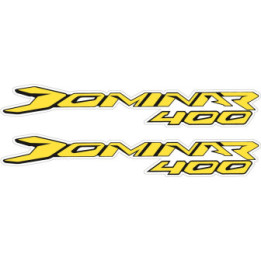 Bajaj Dominar 400 Yellow Stickers Decals 2x - DecalsHouse