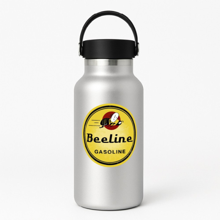 Beeline Gasoline Round Stickers Decals 2x - DecalsHouse