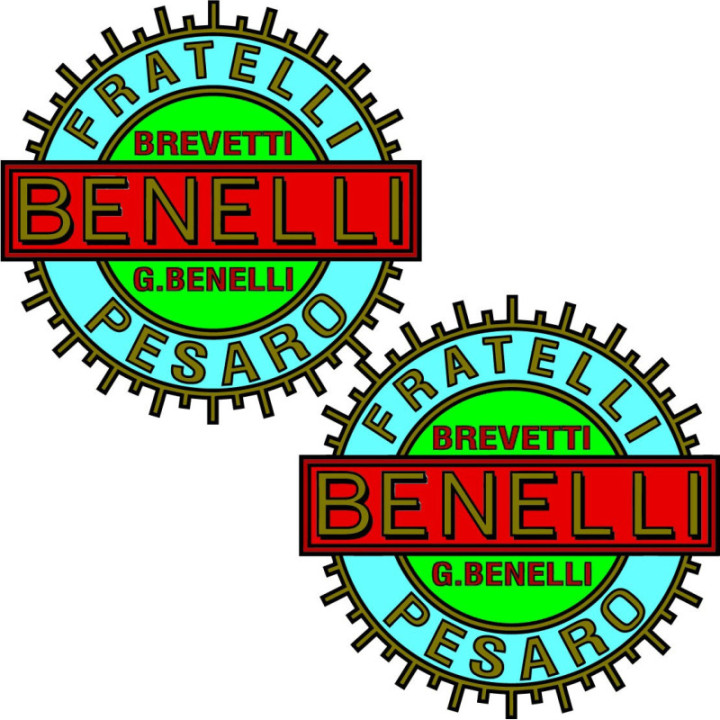 Benelli Fratelli Logo Stickers Decals 2x - DecalsHouse