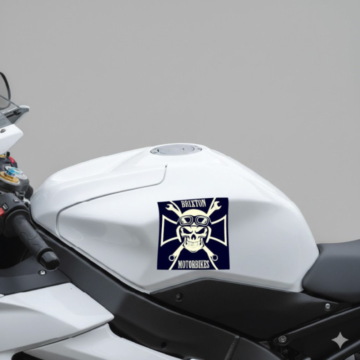Brixton Skull Logo Stickers Decals 2x - DecalsHouse