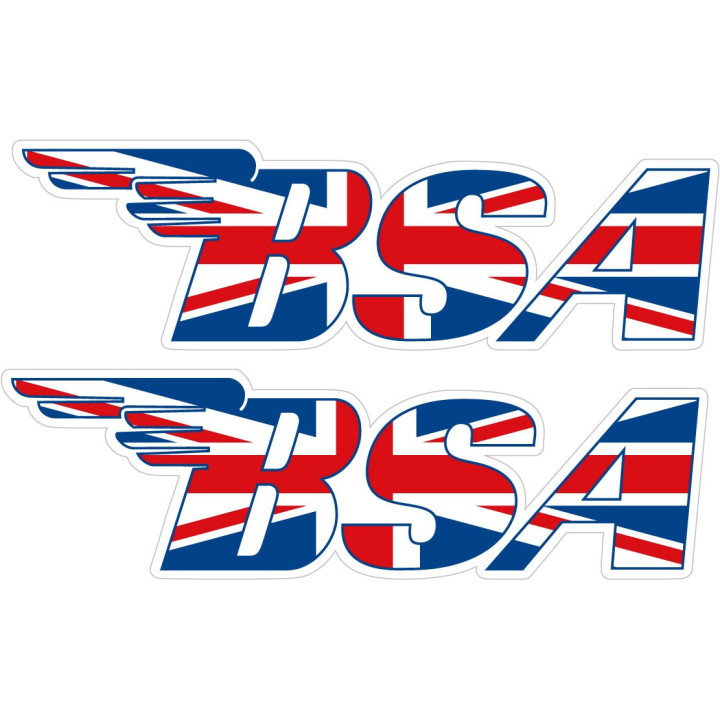 Bsa Logo British Stickers Decals 2x - DecalsHouse
