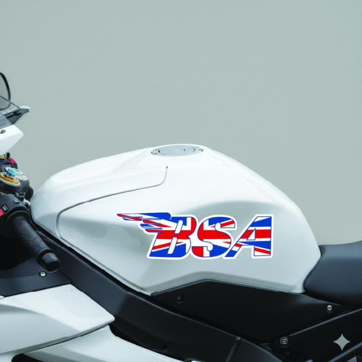 Bsa Logo British Stickers Decals 2x - DecalsHouse