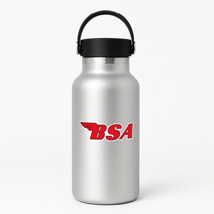 Bsa Logo Red Stickers Decals 2x - DecalsHouse