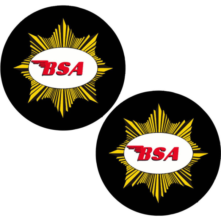 Bsa Logo Round Stickers Decals 2x - DecalsHouse