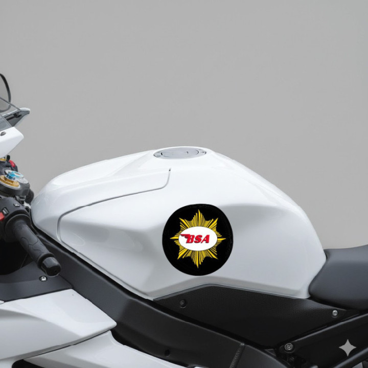 Bsa Logo Round Stickers Decals 2x - DecalsHouse