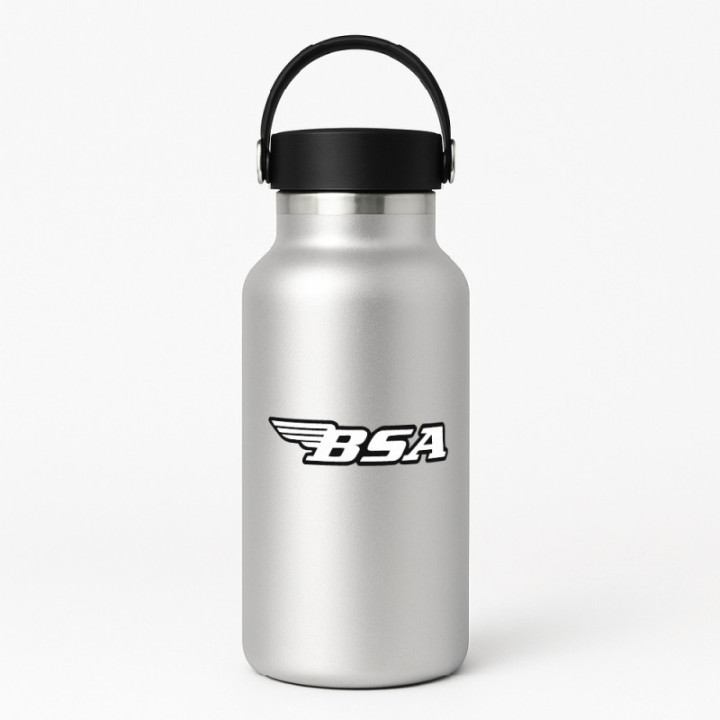 Bsa Logo White And Black Stickers Decals 2x - DecalsHouse
