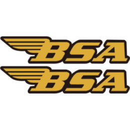 Bsa Logo Yellow Stickers Decals 2x - DecalsHouse