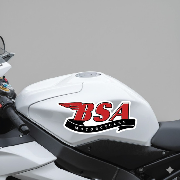 Bsa Motorcycles Logo Stickers Decals 2x - DecalsHouse