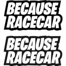 Buy Because Race Car 2 Decal Sticker Online