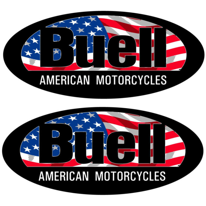 Buell USA Flag Stickers – X1 Lightning XB9 XB12 1125CR Decals (2-Pack)