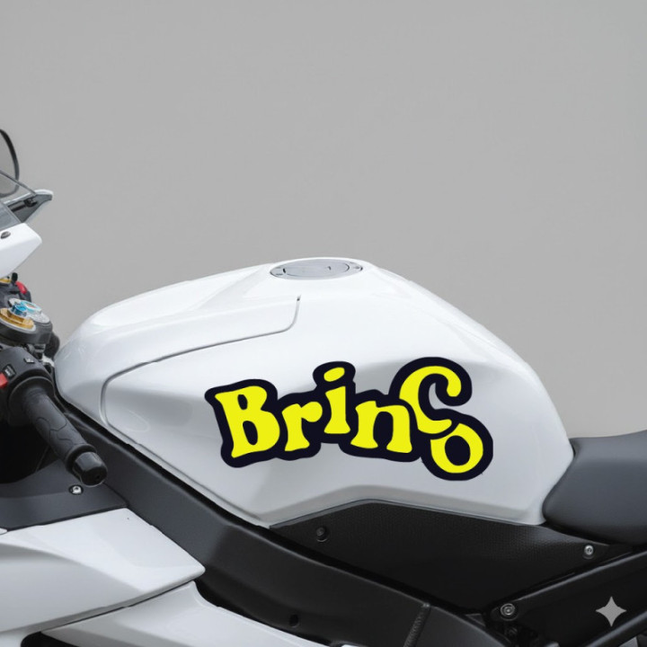 Bultaco Brinco Yellow Stickers Decals 2x - DecalsHouse