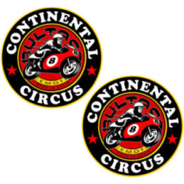 Bultaco Continental Circus Logo Stickers Decals 2x - DecalsHouse