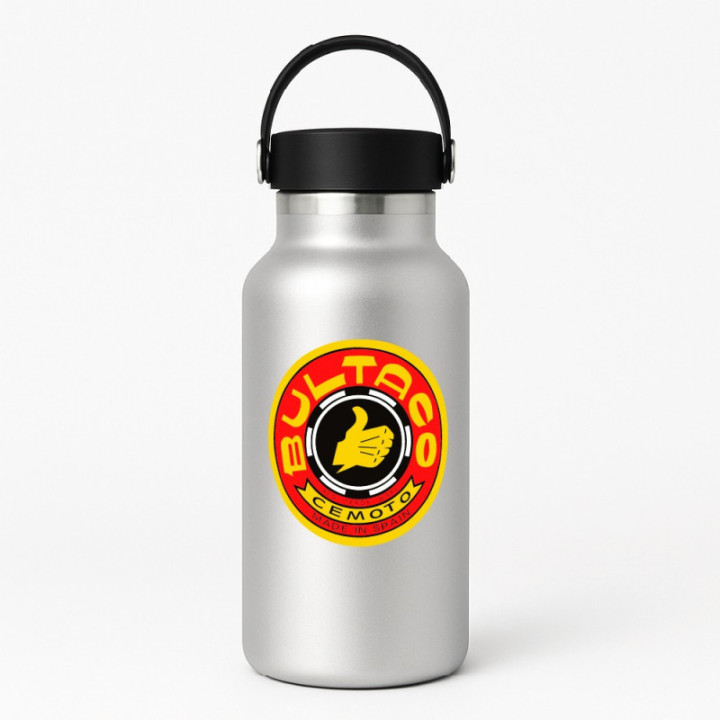 Bultaco Logo Round Style 3 Stickers Decals 2x - DecalsHouse