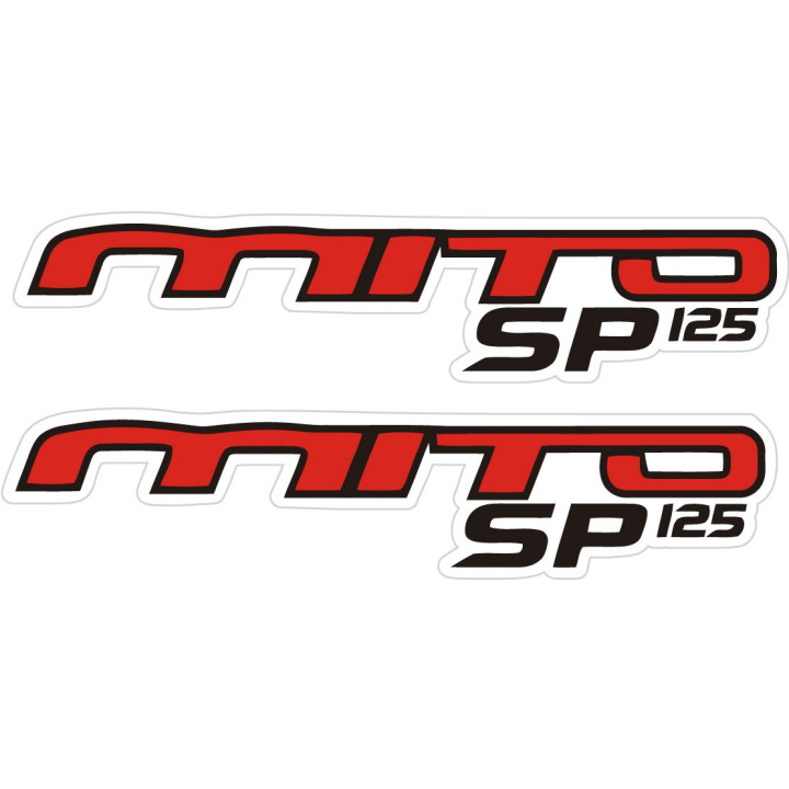 Cagiva Mito Sp 125 Red And Black Stickers Decals 2x - DecalsHouse