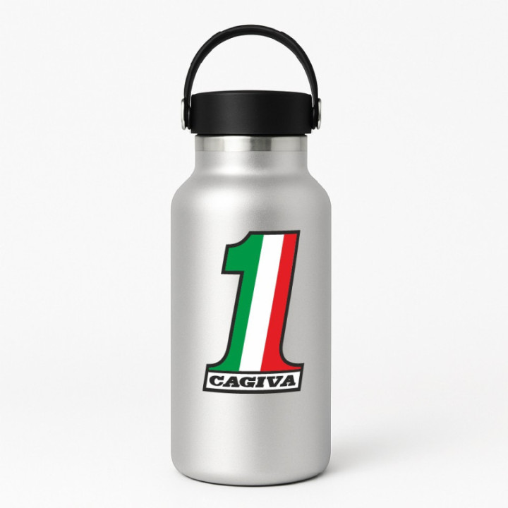 Cagiva Number 1 Stickers Decals 2x - DecalsHouse
