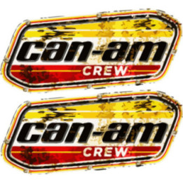 Can Am Crew Badge Stickers Decals 2x - DecalsHouse