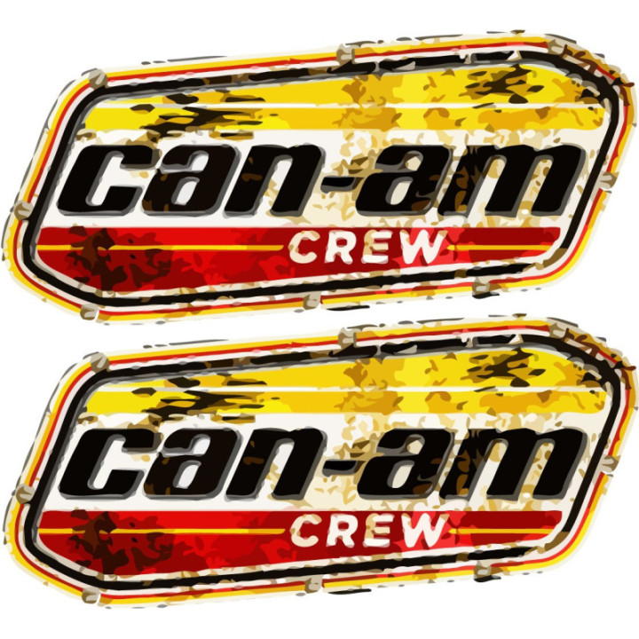 Can Am Crew Badge Stickers Decals 2x - DecalsHouse