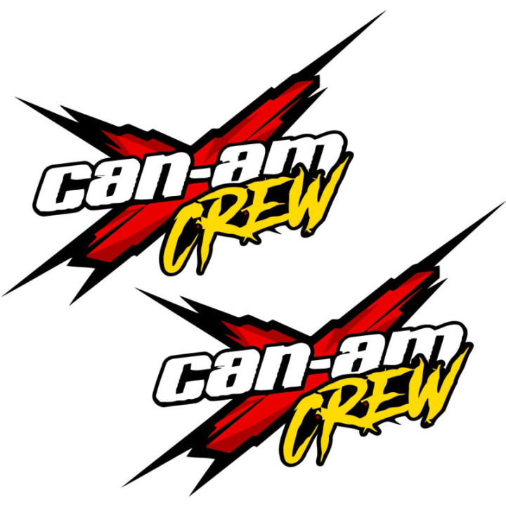 Can Am Crew Logo Stickers Decals 2x - DecalsHouse