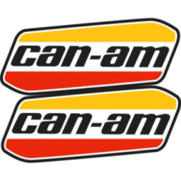 Can Am Logo Badge Stickers Decals 2x - DecalsHouse