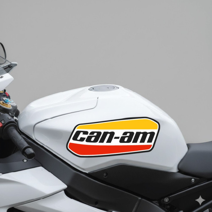 Can Am Logo Badge Stickers Decals 2x - DecalsHouse