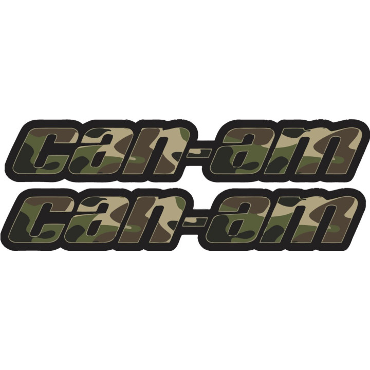 Can Am Logo Camouflage Stickers Decals 2x - DecalsHouse