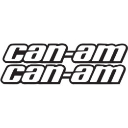 Can Am Logo Lettering Black And White Stickers Decals 2x - DecalsHouse