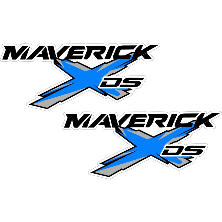 Can Am Maverick Ds Blue Stickers Decals 2x - DecalsHouse