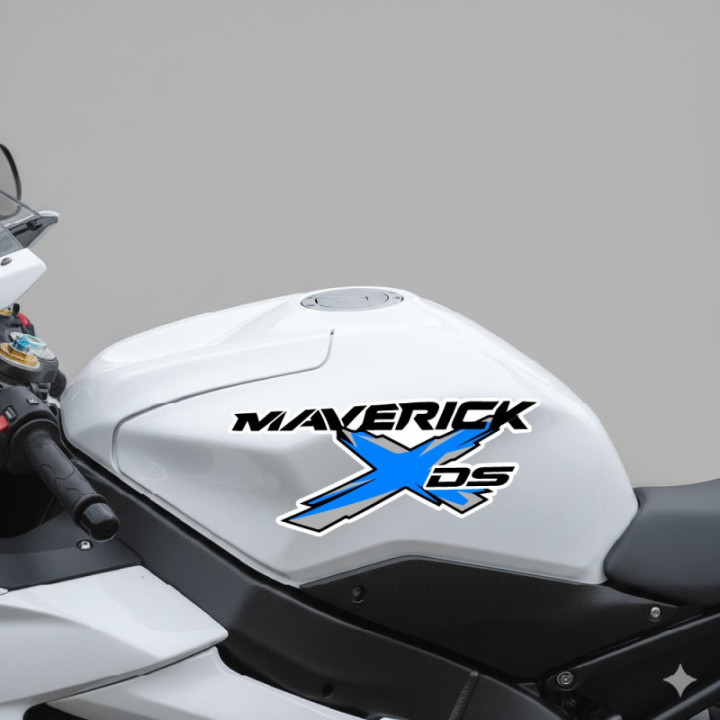 Can Am Maverick Ds Blue Stickers Decals 2x - DecalsHouse