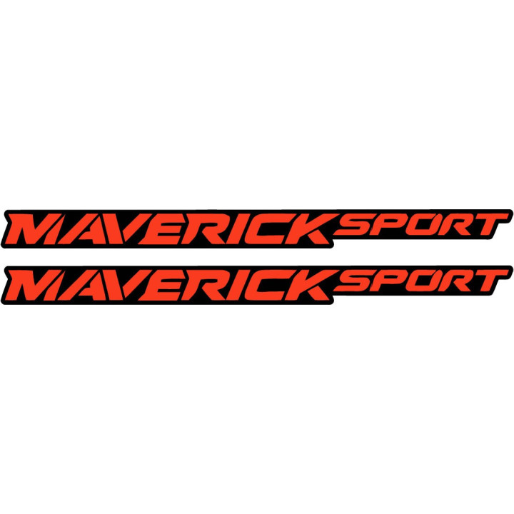 Can Am Maverick Sport Orange And Black Stickers Decals 2x - DecalsHouse
