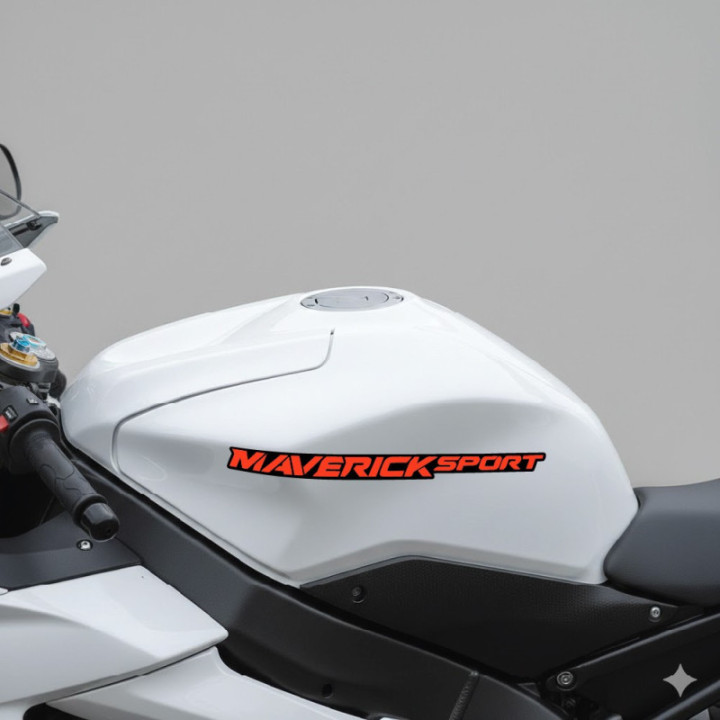 Can Am Maverick Sport Orange And Black Stickers Decals 2x - DecalsHouse