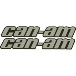 Can Am Outlander Black And Grey Lettering Stickers Decals 2x - DecalsHouse
