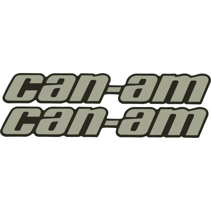 Can Am Outlander Black And Grey Lettering Stickers Decals 2x - DecalsHouse