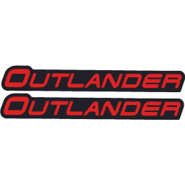 Can-Am Outlander ATV Stickers – Black Red Off-Road Decals (2-Pack)