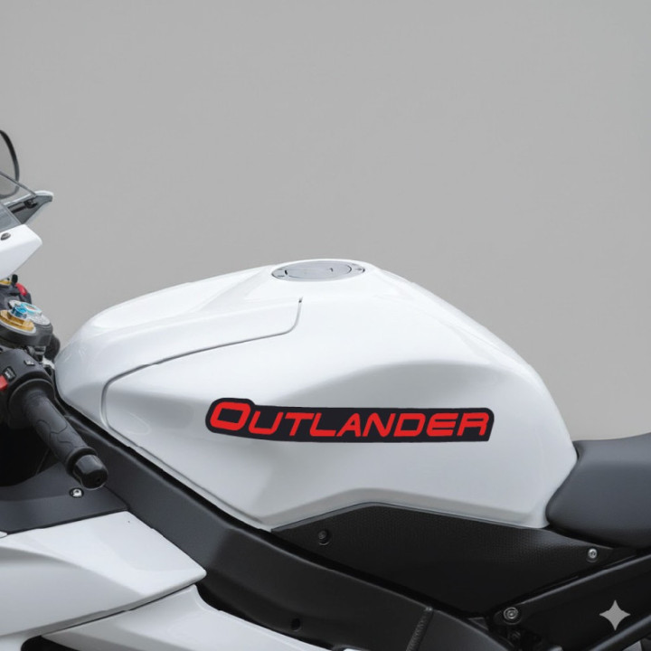 Can-Am Outlander ATV Stickers – Black Red Off-Road Decals (2-Pack)